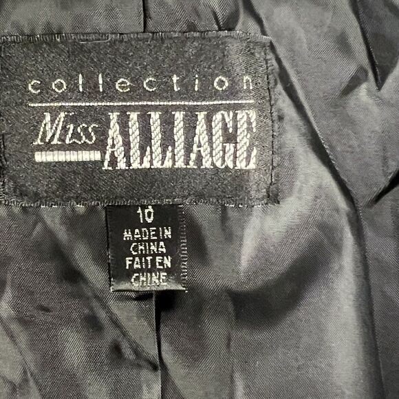 Vtg 80s Size 10 Jacket Coat Jacquard Metallic Fairy Goth Sparkle Artsy Unique - Picture 9 of 10